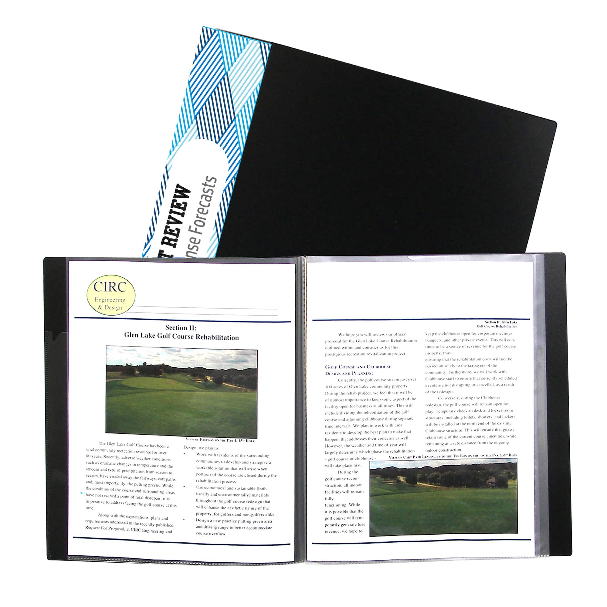 C-Line® 8.5" x 11" 24-Pocket Bound Sheet Protector Presentation Book, 3ct.